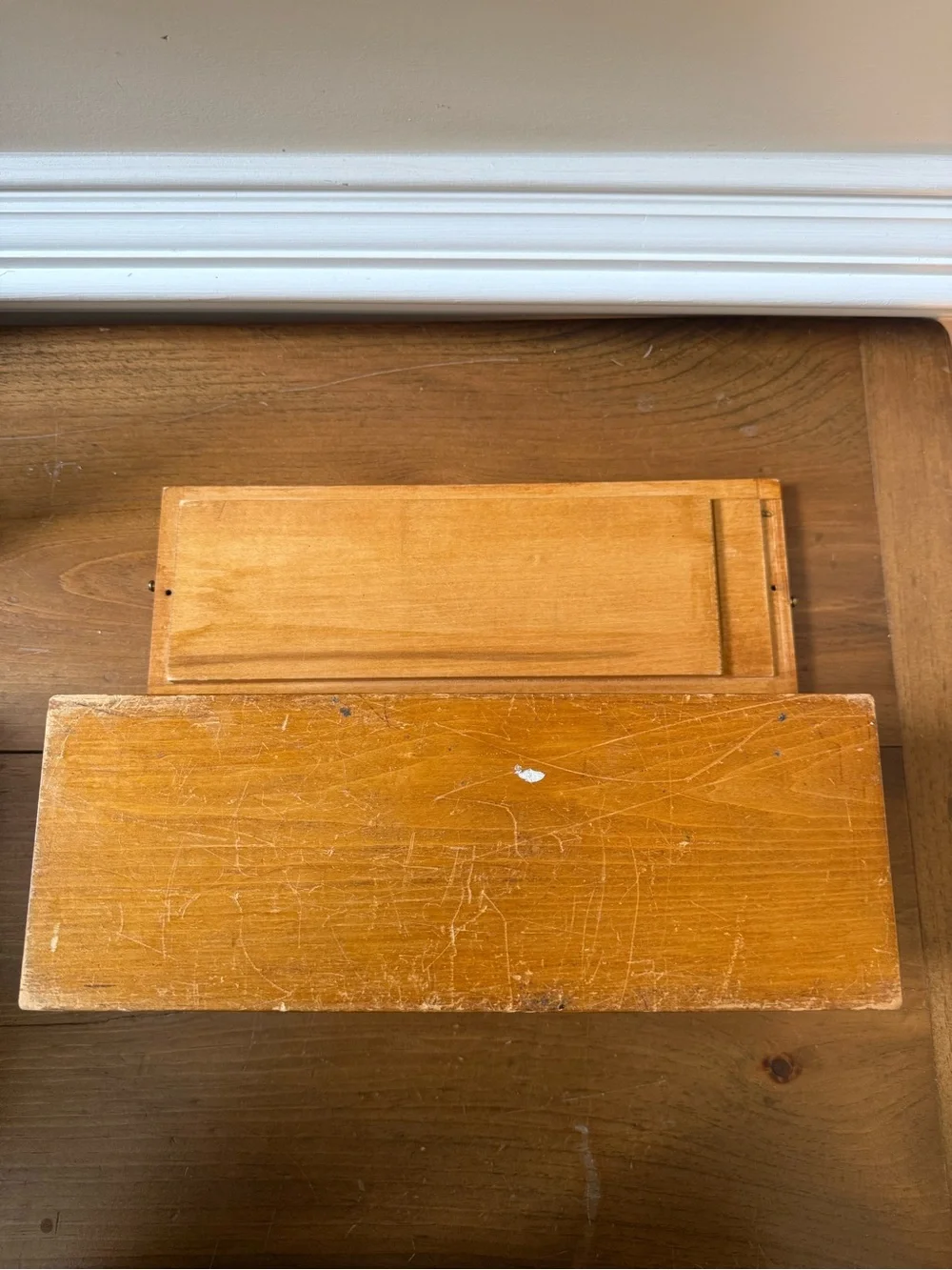 Vintage Dovetailed Wooden Card Catalog Storage Box with brass hardware